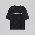 Engineer On Road Premium Acid Wash Oversized T-Shirt