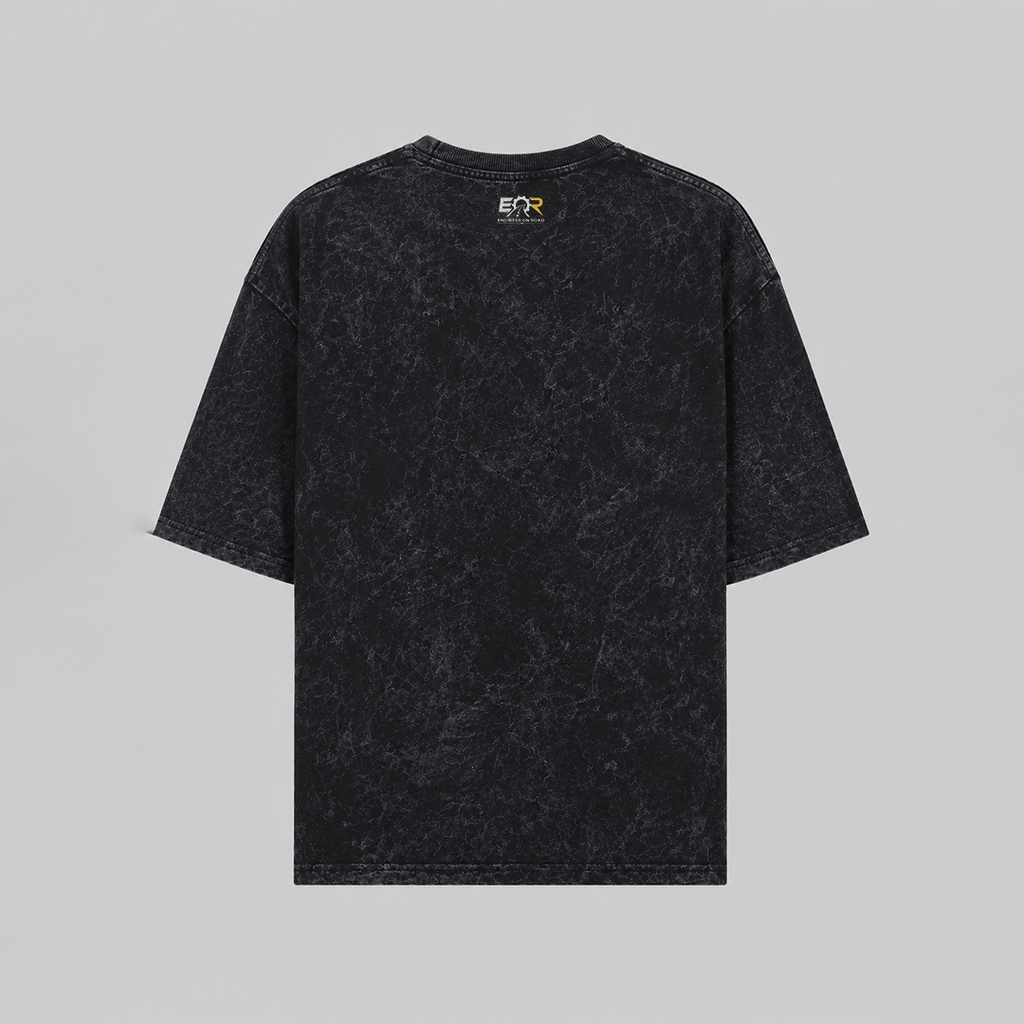 Engineer On Road Premium Acid Wash Oversized T-Shirt