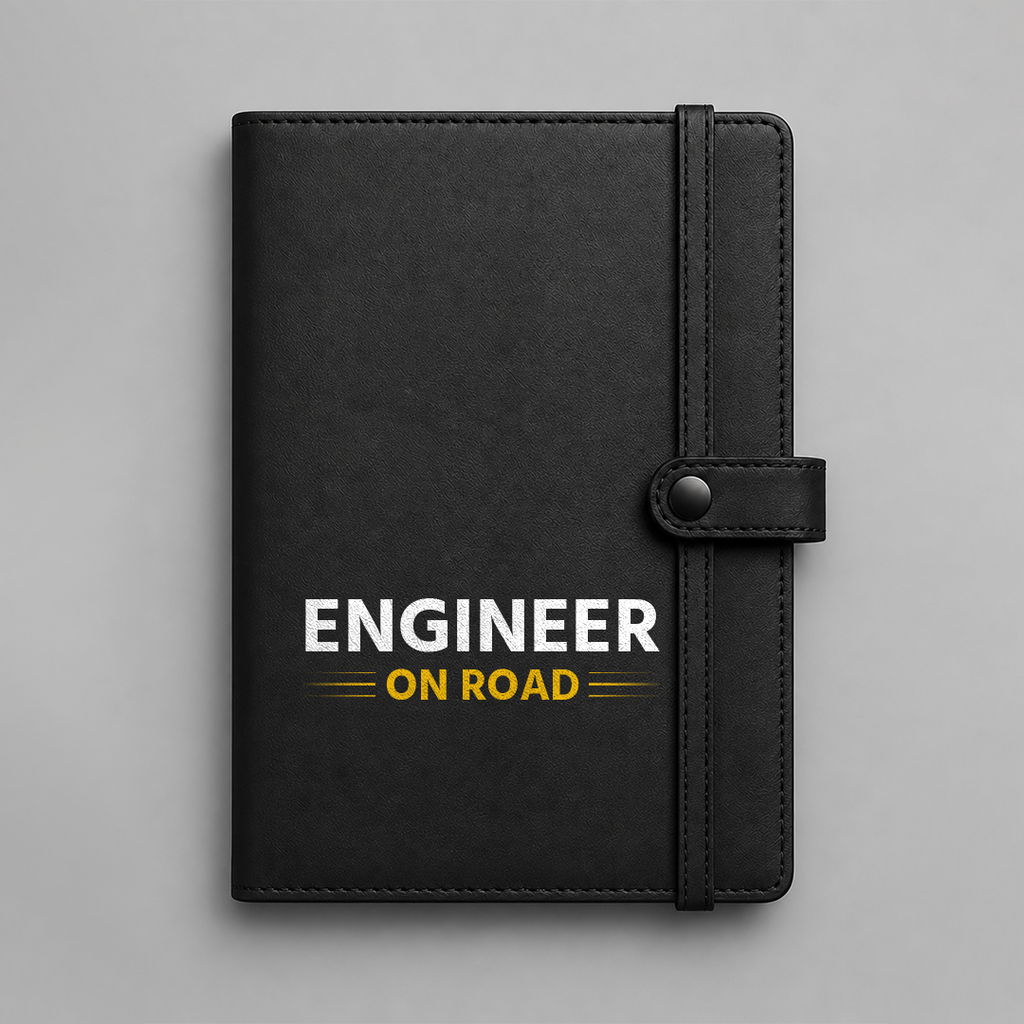 Engineer On Road Premium Executive Notebook | Leather Finish Office Journal for Engineers & Professionals